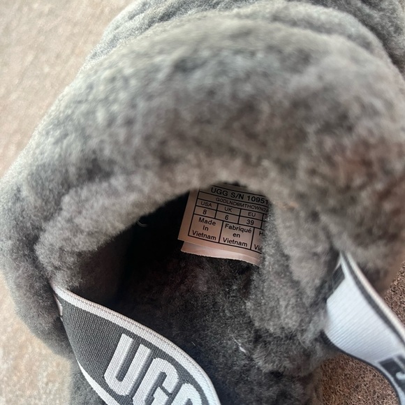 UGG Australia Fluff Yeah Women's Slide Slipper, Size 8 - Charcoal - Picture 7 of 11